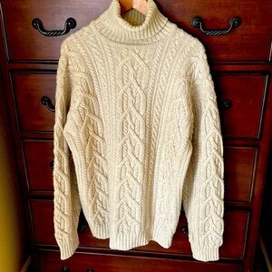 Burberry London soft Cable Knit Turtleneck Sweater Men’s Large